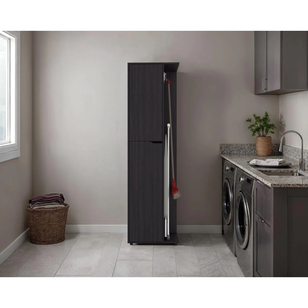 Mueble de Aseo Cruella, Wengue, Incluye colgador para escobas ZF - Image 6