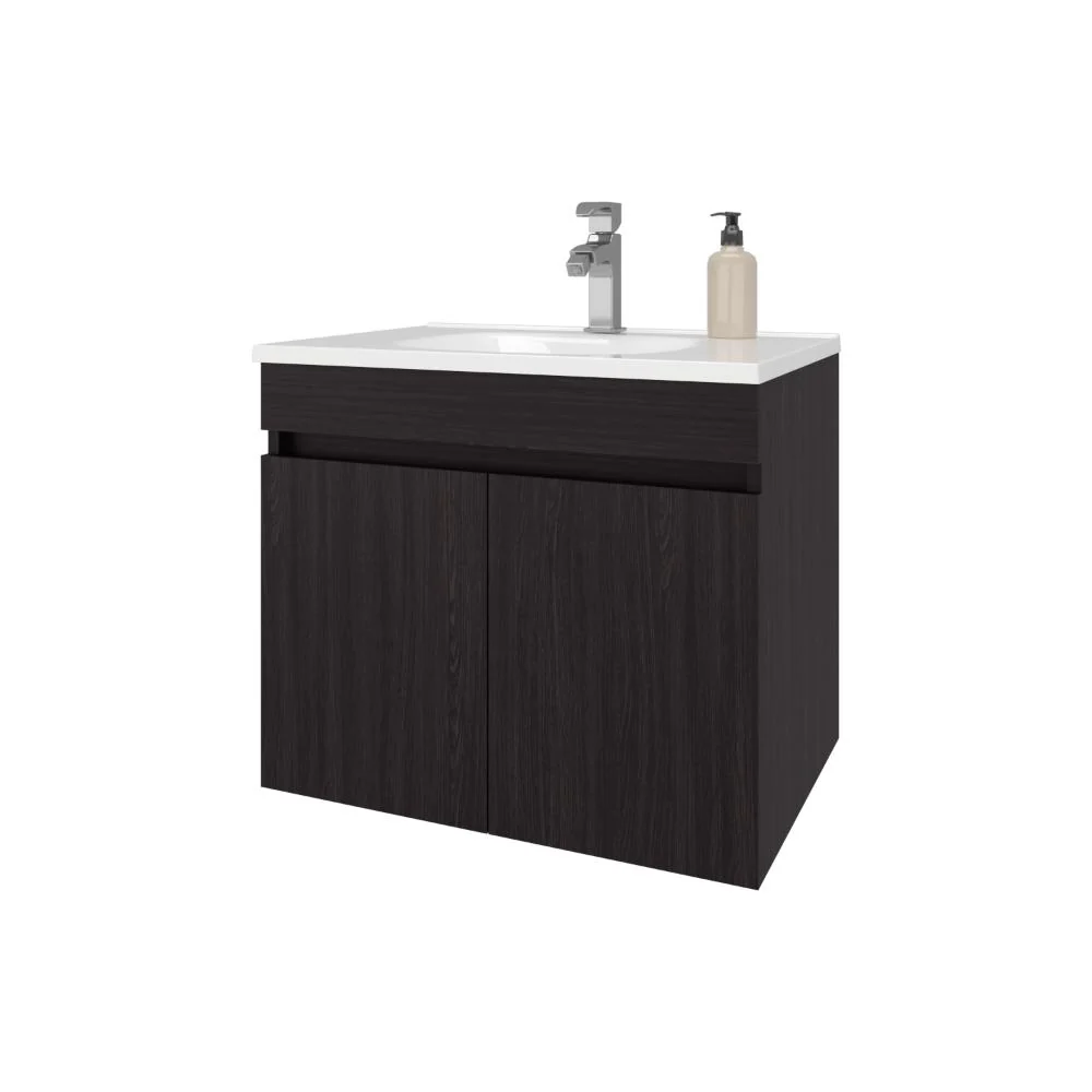 MUEBLE LAVAMANOS CHAUX 60, WENGUE KRONOS, INCLUYE LAVAMANOS PRAIA 60 ZF