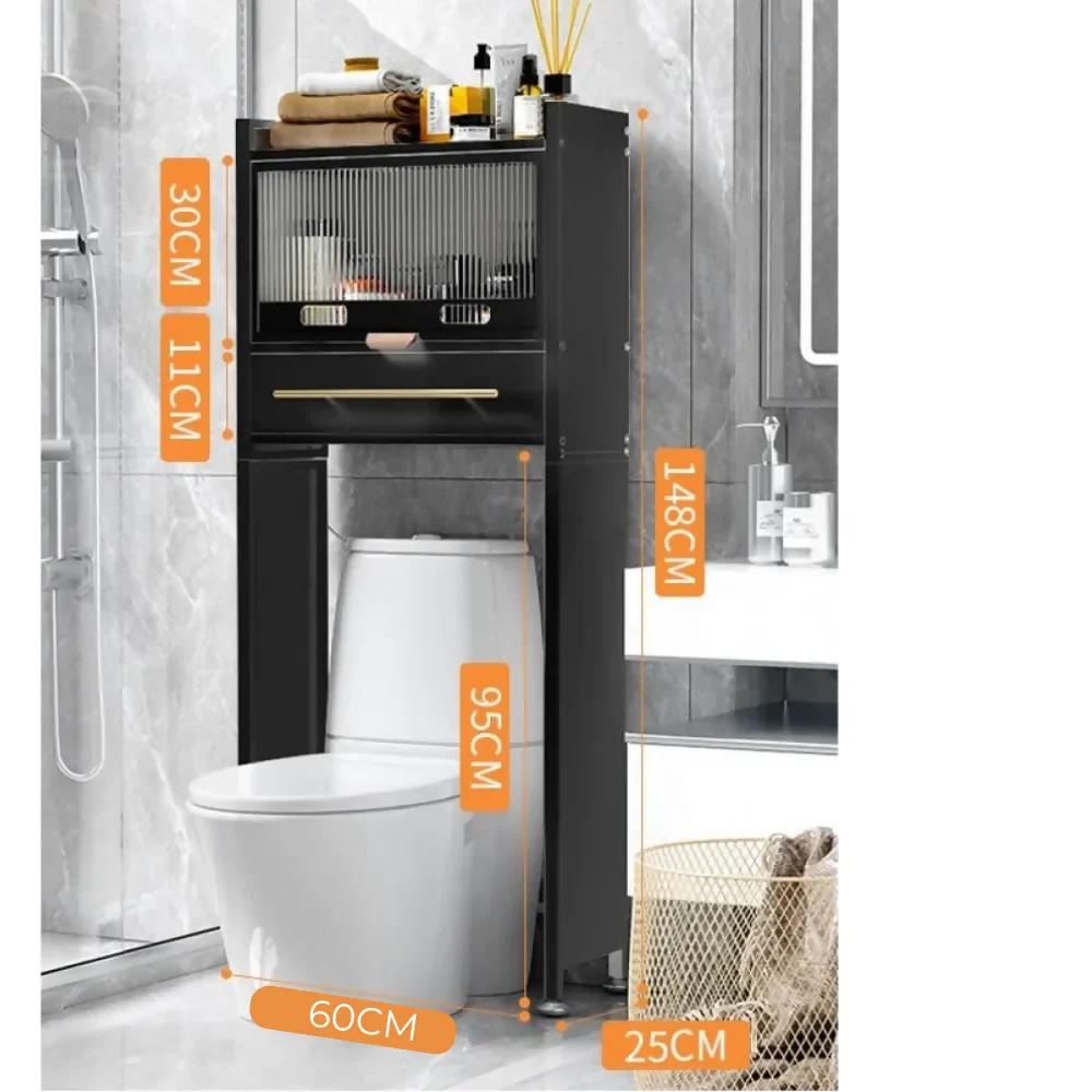 MUEBLE ORGANIZADOR BAÑO ESTANTE METÁLICO MODERNO PREMIUM NEGRO - Image 6