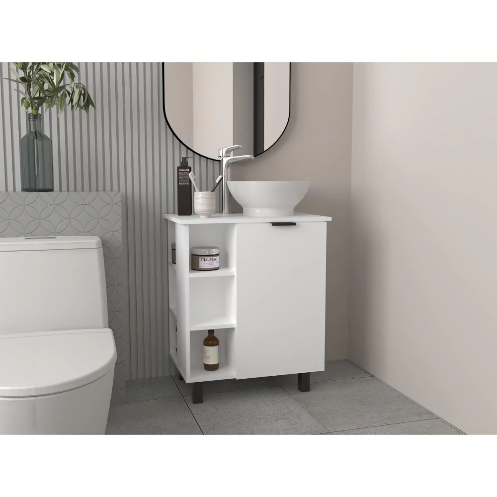 MUEBLE PARA LAVAMANOS ALEGRA, BLANCO DUQUEZA, INCLUYE LAVAMANOS VESSEL SABINA ZF - Image 3