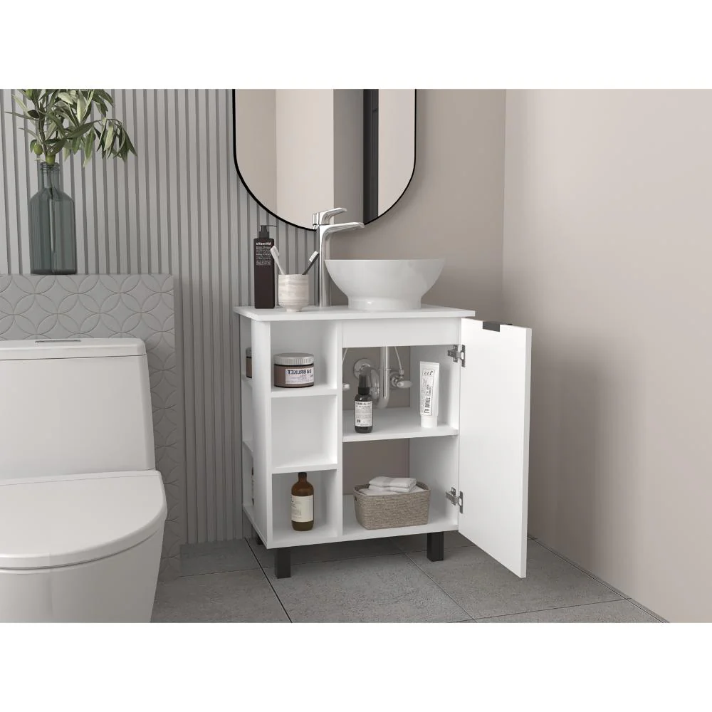 MUEBLE PARA LAVAMANOS ALEGRA, BLANCO DUQUEZA, INCLUYE LAVAMANOS VESSEL SABINA ZF - Image 4