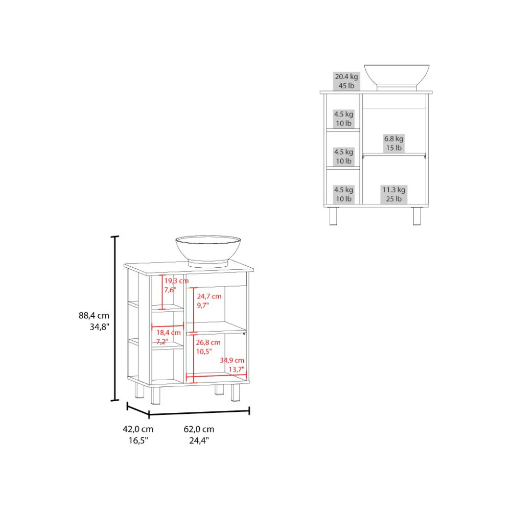 MUEBLE PARA LAVAMANOS ALEGRA, BLANCO DUQUEZA, INCLUYE LAVAMANOS VESSEL SABINA ZF - Image 8
