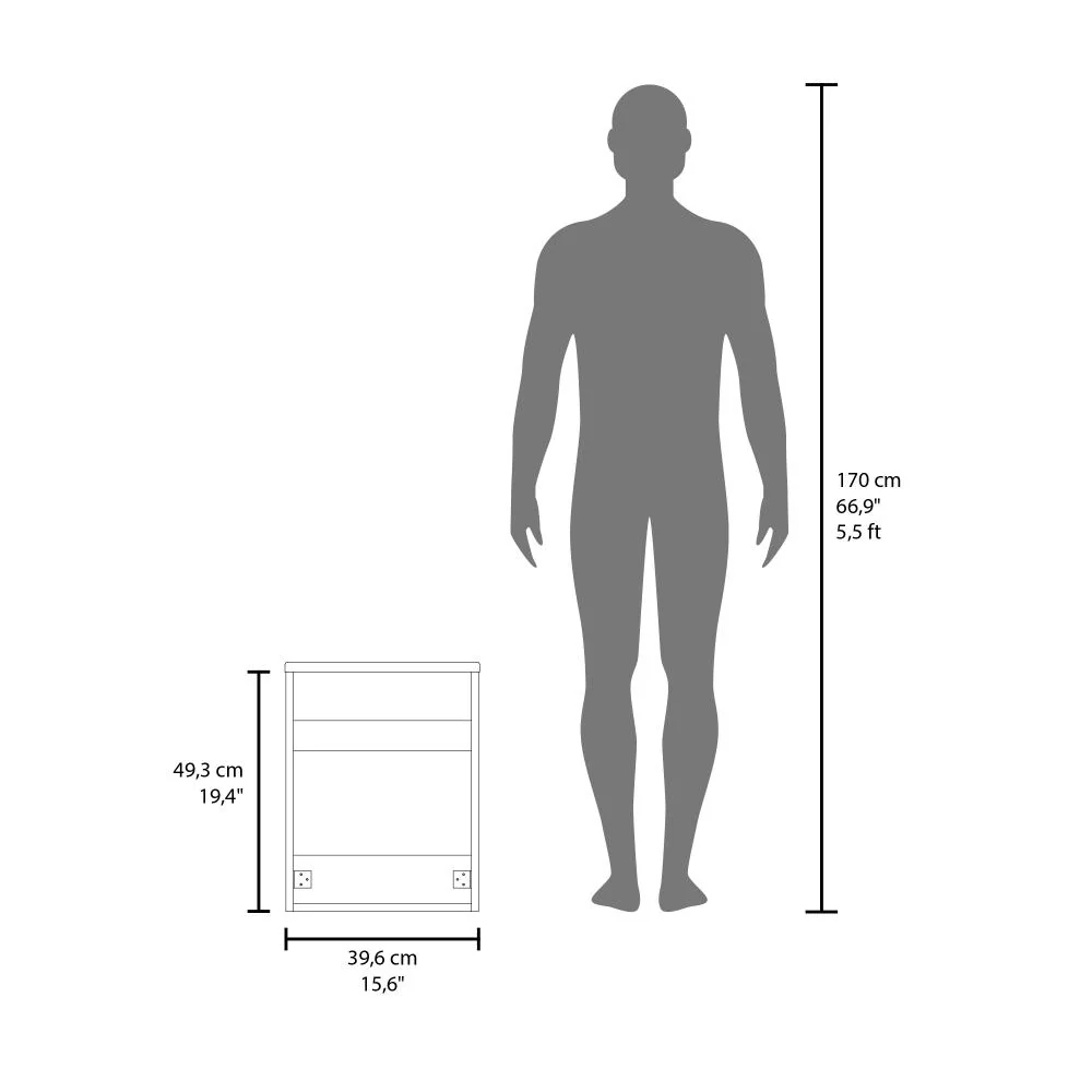 MUEBLE PARA LAVAMANOS FURMAN, WENGUE, INCLUYE LAVAMANOS PLASTIGLAS FLORESTA 40 ZF - Image 7