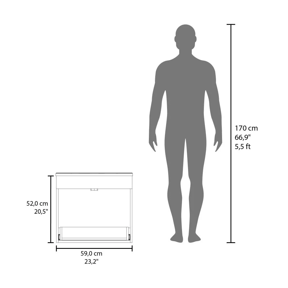 MUEBLE PARA LAVAMANOS HATTA, BLANCO DUQUEZA, INCLUYE LAVAMANOS PRAIA 60 ZF - Image 7