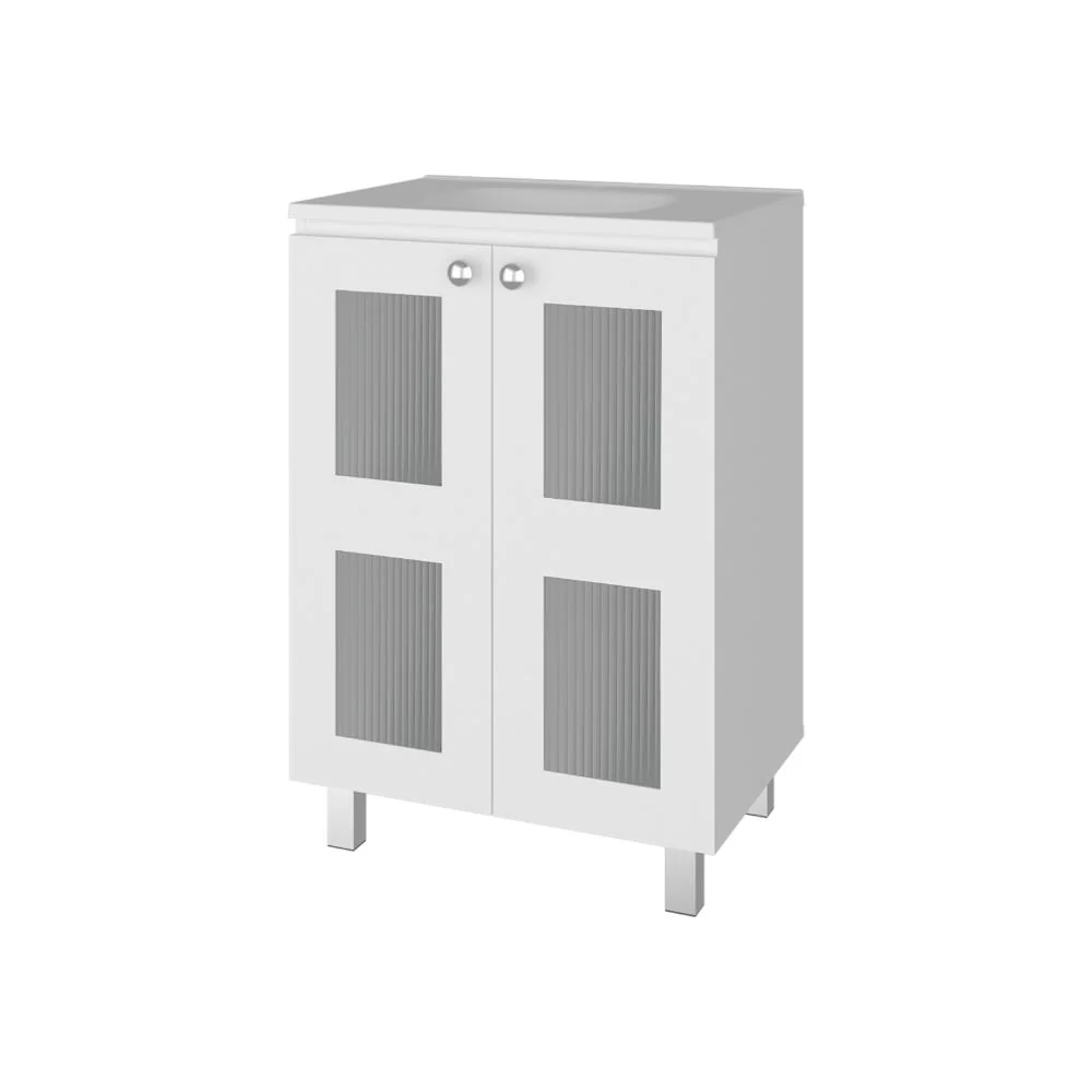 Mueble para Lavamanos Haysi, Blanco, Dos puertas abatibles y entrepaño, incluye lavamanos ZF - Image 6