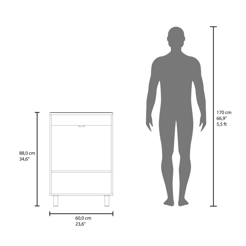 Mueble para Lavamanos Haysi, Blanco, Dos puertas abatibles y entrepaño, incluye lavamanos ZF - Image 9