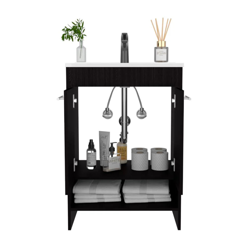 MUEBLE PARA LAVAMANOS LORENZO, WENGUE, INCLUYE LAVAMANOS PRAIA 60 ZF - Image 2