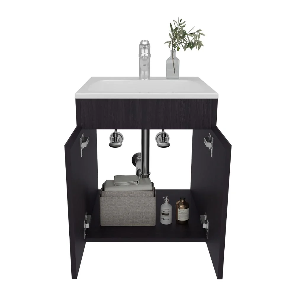 MUEBLE PARA LAVAMANOS MEKA, WENGUE, INCLUYE LAVAMANOS PRAIA 45 ZF