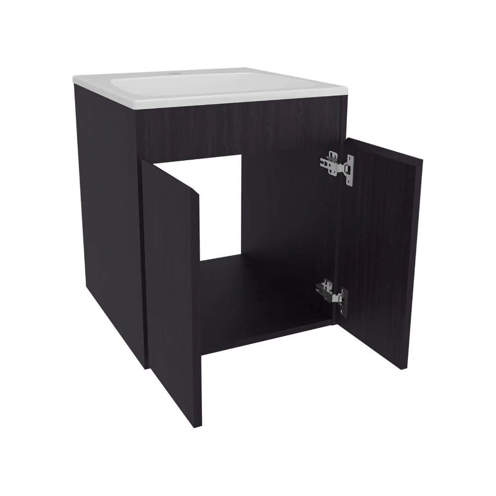 MUEBLE PARA LAVAMANOS MEKA, WENGUE, INCLUYE LAVAMANOS PRAIA 45 ZF - Image 2