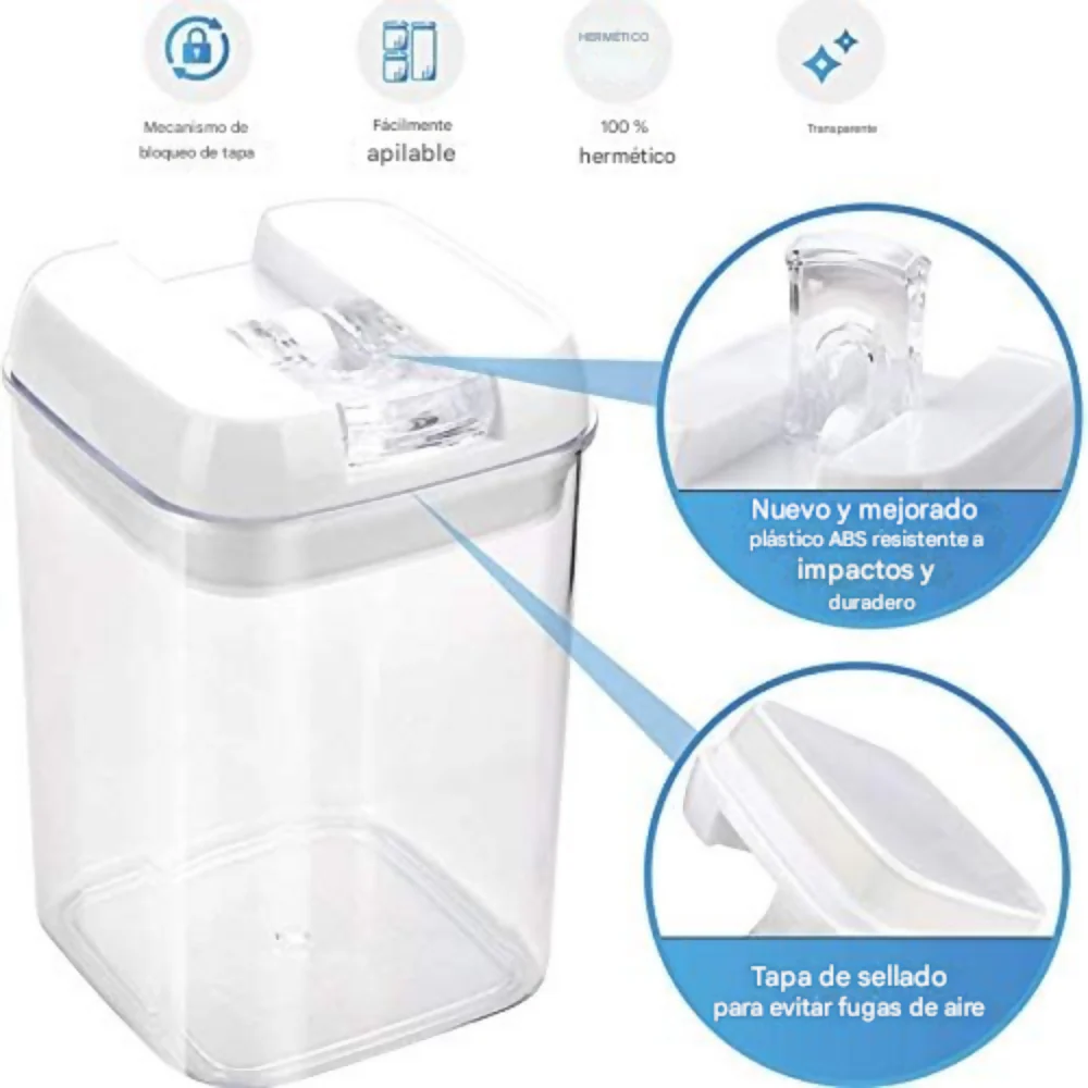 ORGANIZADOR FRASCOS HERMÉTICOS PARA COCINA X7 RECIPIENTES - Image 6