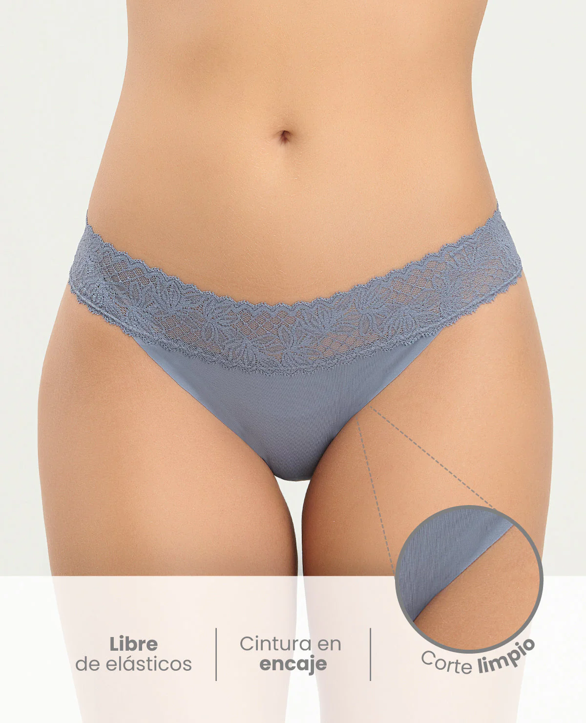 PANTY SEMIDESCADERADO | CINTURA EN ENCAJE - Image 2