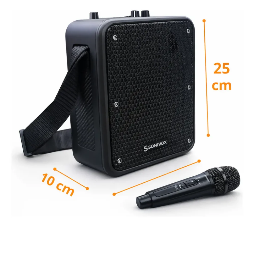 PARLANTE PORTÁTIL BLUETOOTH PERIFONEO KARAOKE MICRÓFONO 30W NEGRO - Image 6