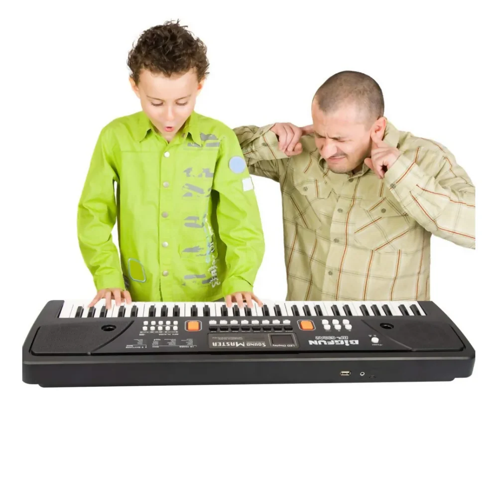 PIANO ORGANETA MUSICAL PARA NIÑOS 61 TECLAS BIGFUN MICRÓFONO COLOR NEGRO - Image 6