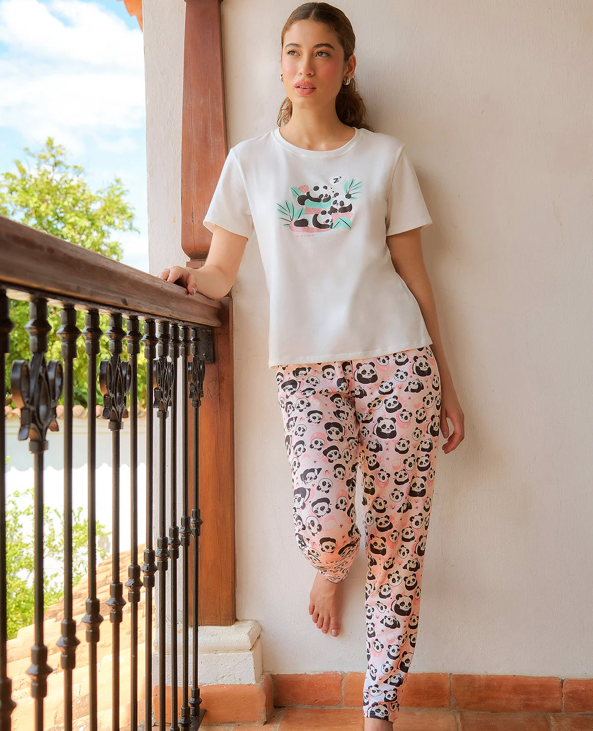 PIJAMA DE PANTALÓN | MANGA CORTA | ESTAMPADA - Image 3