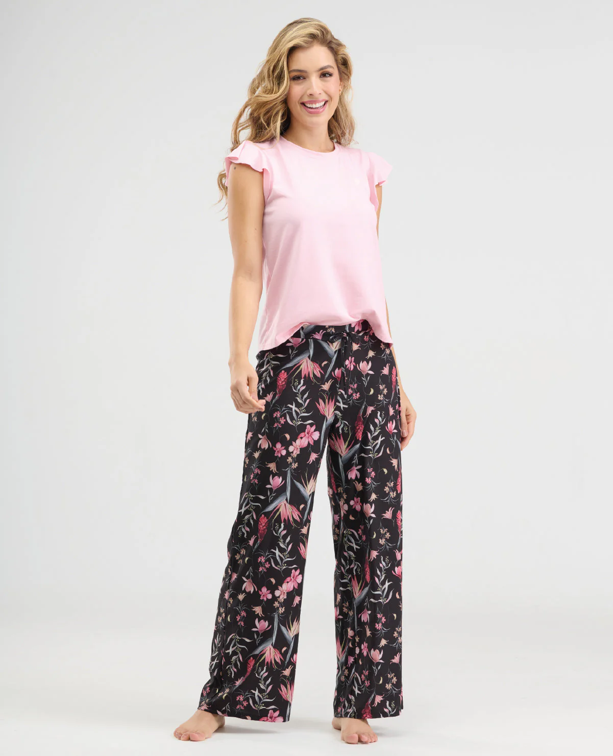 PIJAMA DE PANTALĂN | MANGA CORTA | ESTAMPADA