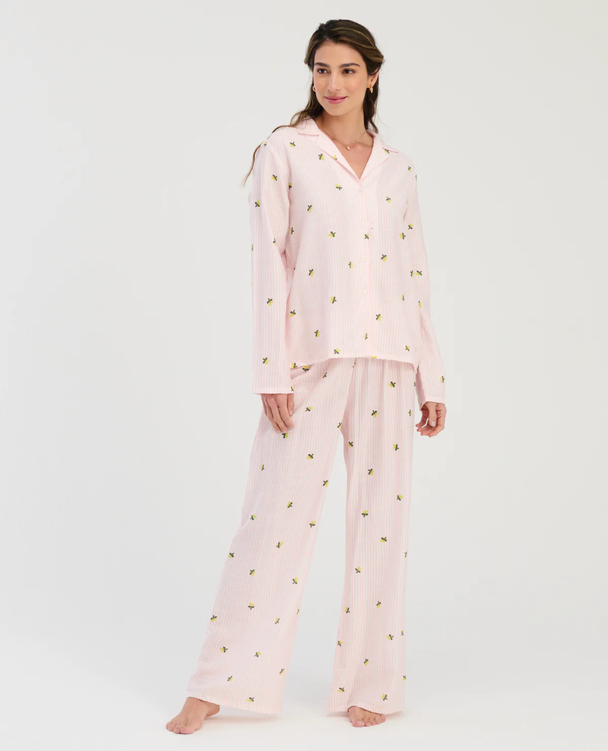 PIJAMA DE PANTALÓN | MANGA LARGA | CON BOTONES