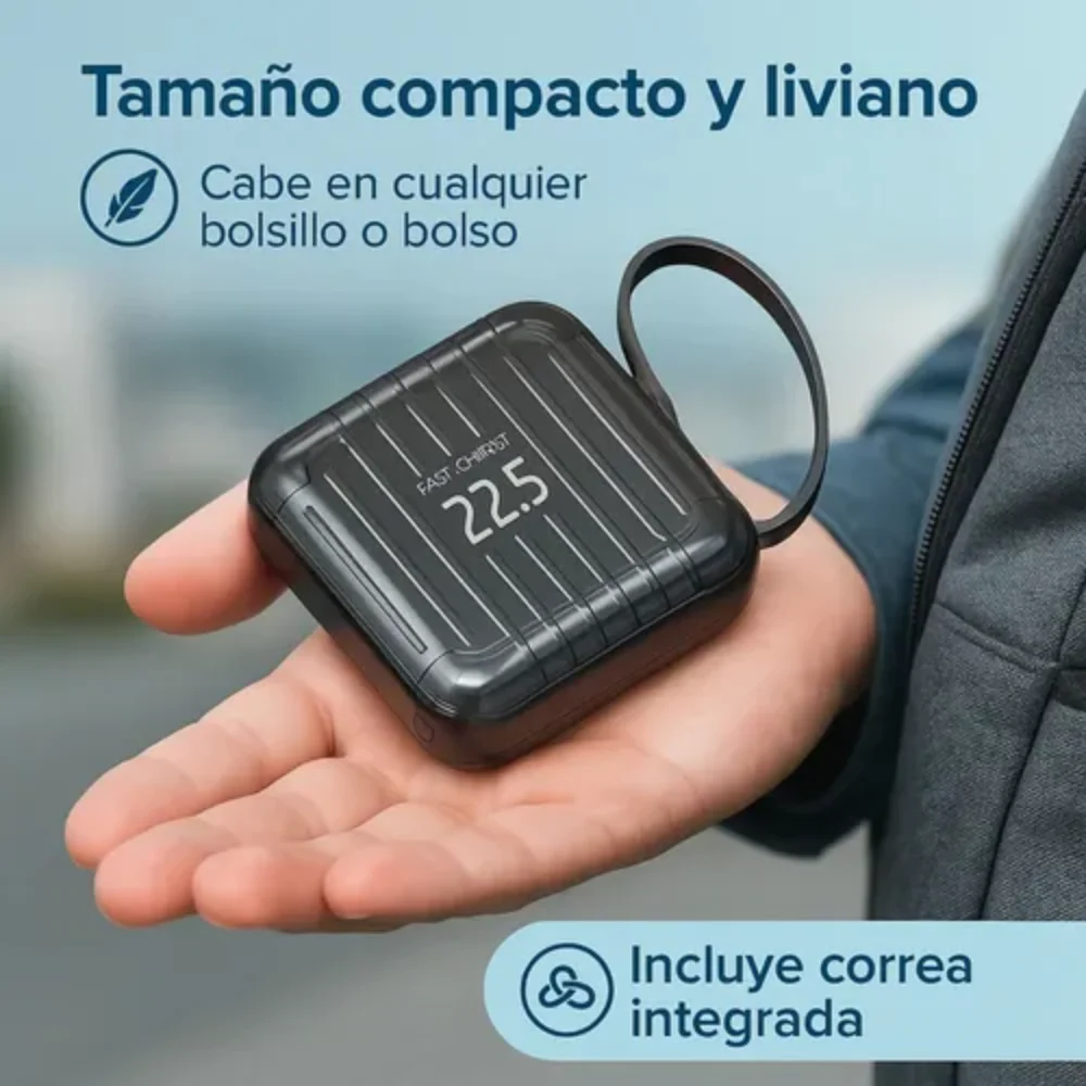 POWER BANK CARGADOR CELULAR PORTÁTIL 10000MAH CARGA RÁPIDA - Image 2