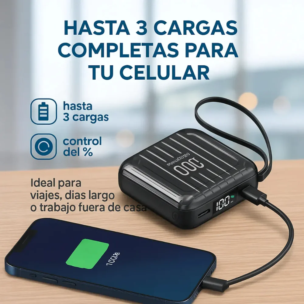 POWER BANK CARGADOR CELULAR PORTÁTIL 10000MAH CARGA RÁPIDA - Image 6