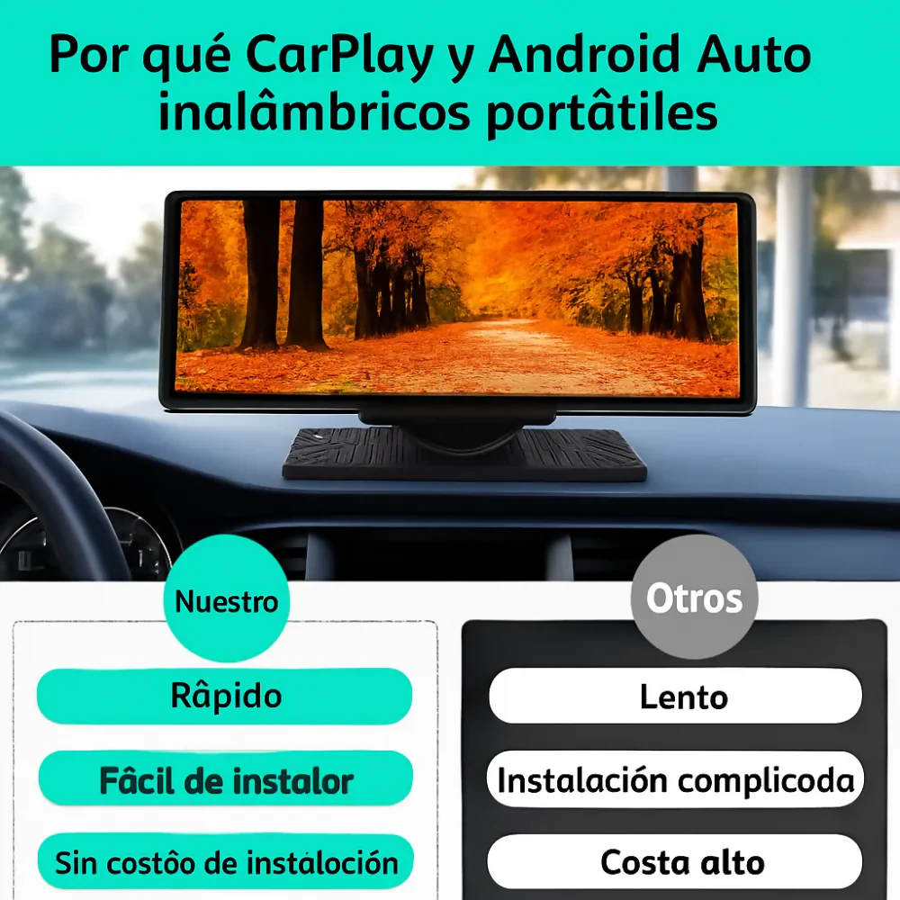 RADIO PANTALLA CARRO CAR PLAY 10 PULGADAS CÁMARA TRASERA HD NEGRO - Image 4
