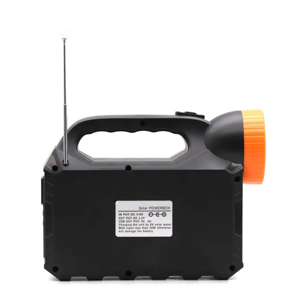 RADIO SOLAR LÁMPARA 80W RECARGABLE 3 BOMBILLOS BLUETOOTH - Image 5