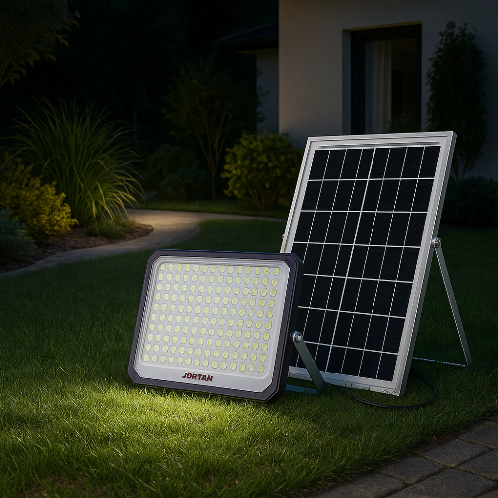 REFLECTOR SOLAR LED LÁMPARA 5000W JORTAN CON CONTROL Y PANEL - Image 3