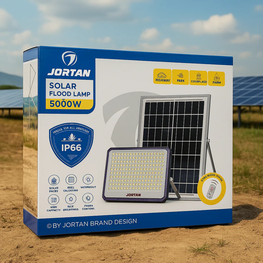 REFLECTOR SOLAR LED LÁMPARA 5000W JORTAN CON CONTROL Y PANEL - Image 6