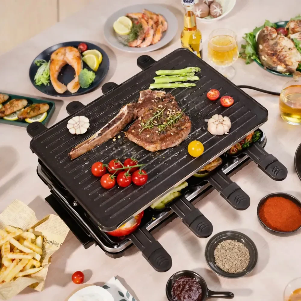 SARTÉN ELÉCTRICA PARRILLA ASADOR PLANCHA GRILL ANTIADHERENTE NEGRO 110V - Image 7