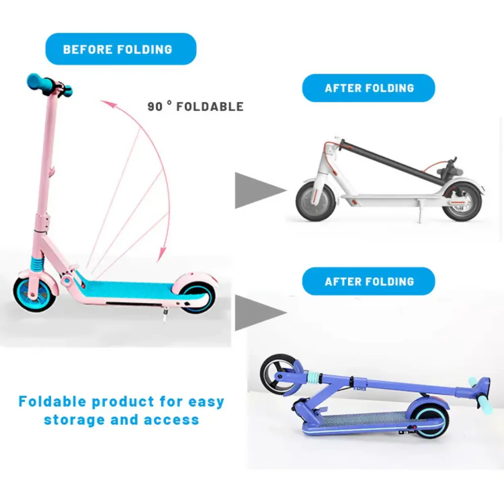 SCOOTER ELÉCTRICA PLEGABLE PARA NIÑOS EPOWER E65 RESISTE 70K COLOR AZUL - Image 2