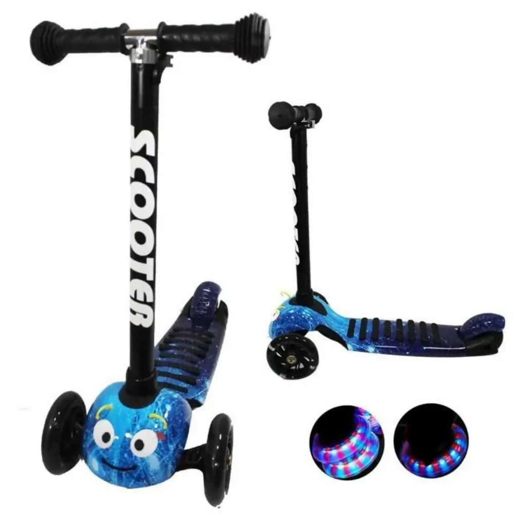 SCOOTER PARA NIÑOS PLEGABLE CON LUCES LED DISEÑO GUSANO GRAFFITI - Image 3