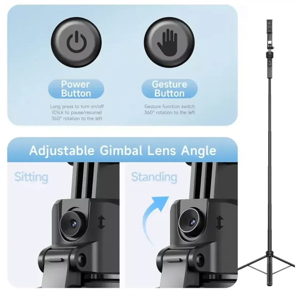 SELFIE TRIPODE PARA CELULAR RECONOCIMIENTO FACIAL IA GYMBAL - Image 2