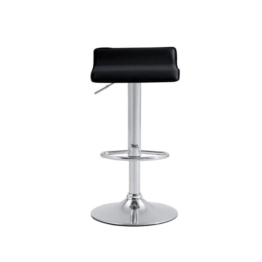 KIT DE DOS SILLAS BAR RECIFES, NEGRO, BASE METAL CROMADO, DISEÑO MODERNO - Image 3