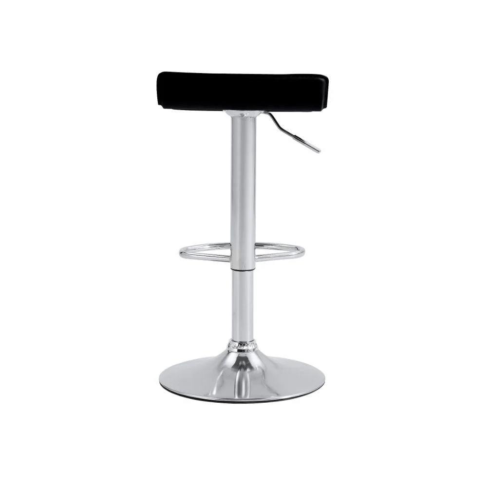 KIT DE DOS SILLAS BAR RECIFES, NEGRO, BASE METAL CROMADO, DISEÑO MODERNO - Image 5