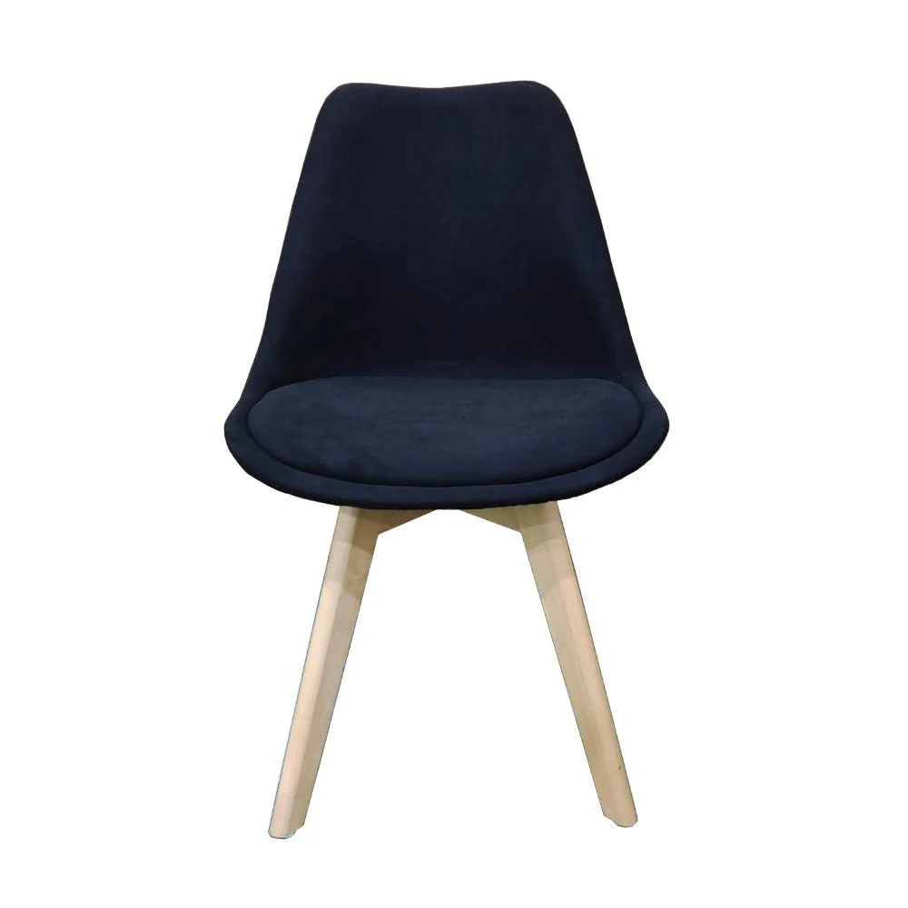 KIT DE CUATRO SILLA ROMERO, NEGRO Y CAFÉ CLARO, COMODO ASIENTO Y PATAS EN MADERA - Image 3