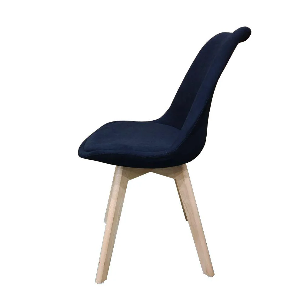 KIT DE CUATRO SILLA ROMERO, NEGRO Y CAFÉ CLARO, COMODO ASIENTO Y PATAS EN MADERA - Image 4