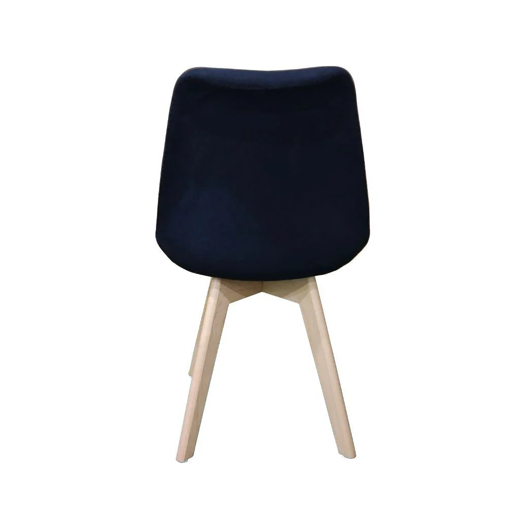 KIT DE CUATRO SILLA ROMERO, NEGRO Y CAFÉ CLARO, COMODO ASIENTO Y PATAS EN MADERA - Image 5
