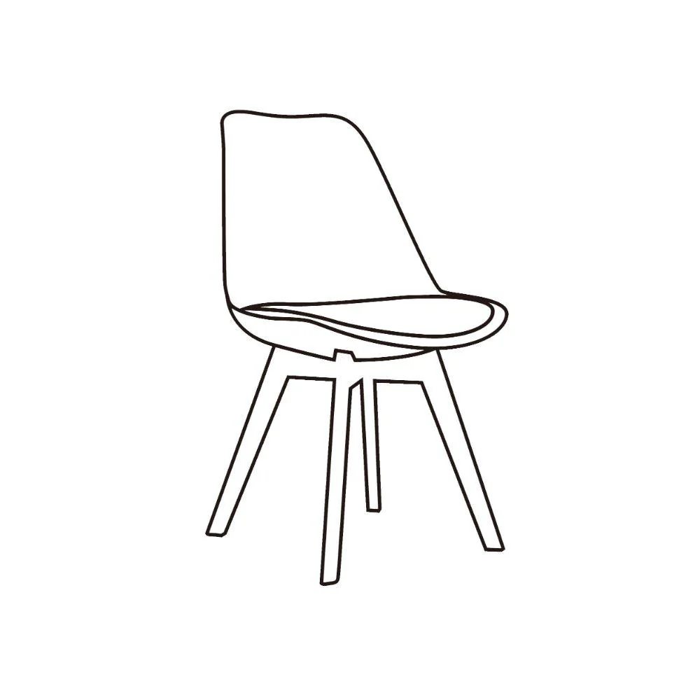 KIT DE CUATRO SILLA ROMERO, NEGRO Y CAFÉ CLARO, COMODO ASIENTO Y PATAS EN MADERA - Image 6