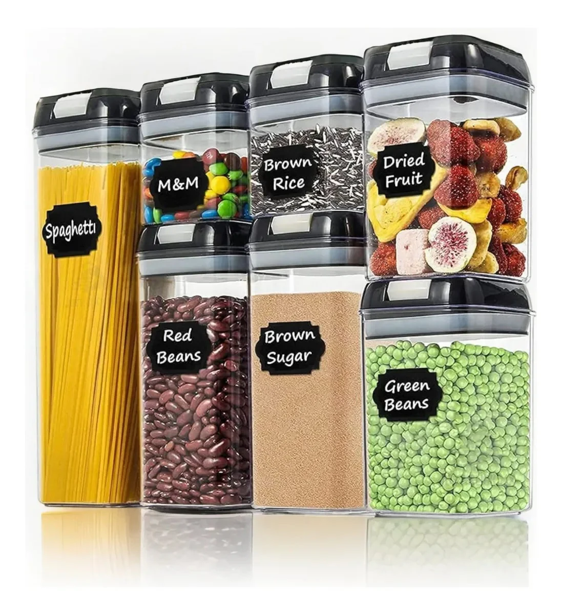SET ORGANIZADOR DE GRANOS PARA COCINA 7 PIEZAS