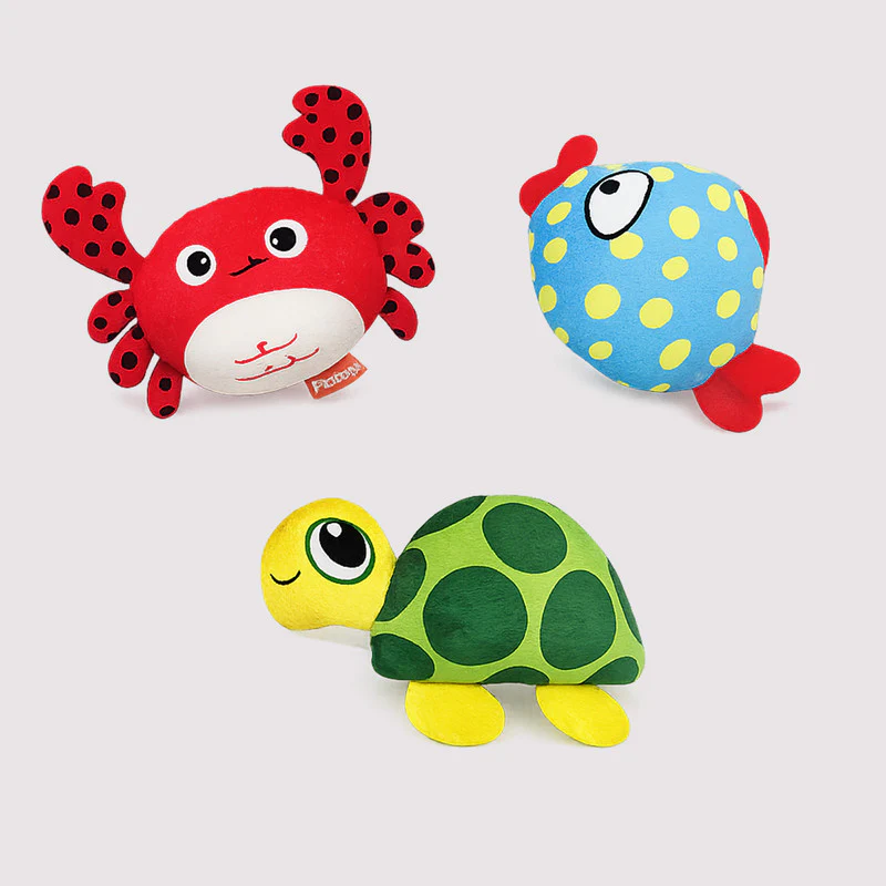 SETX3 PARA PERROS: CANGREJO, TORTUGA, PEZ