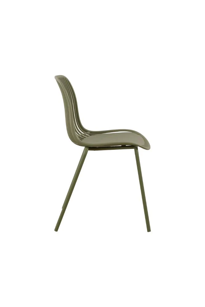 Silla Barcelona, Color Beige, Con espaldar en lineas diseño moderno - Image 2