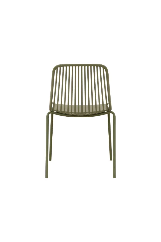 Silla Barcelona, Color Beige, Con espaldar en lineas diseño moderno - Image 4