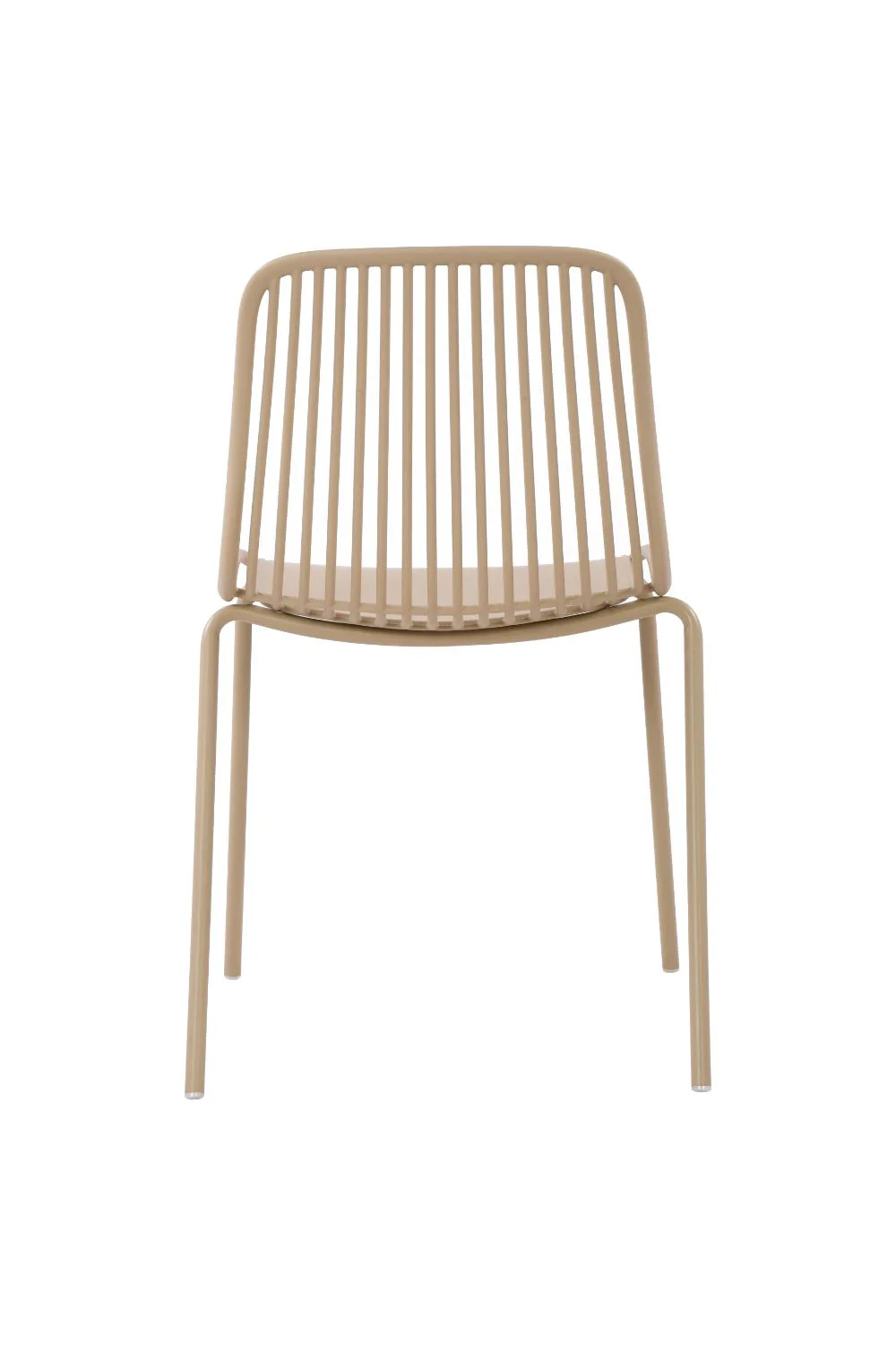 Silla Barcelona, Color Beige, Con espaldar en lineas diseño moderno X2 - Image 3