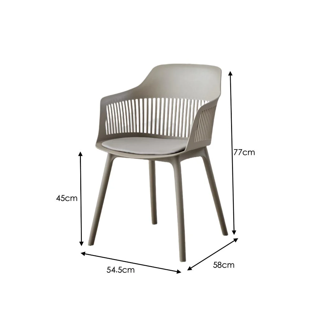 SILLA CON COJIN MAX, COLOR TAUPE, CON ESPALDAR Y COJÍN - Image 16