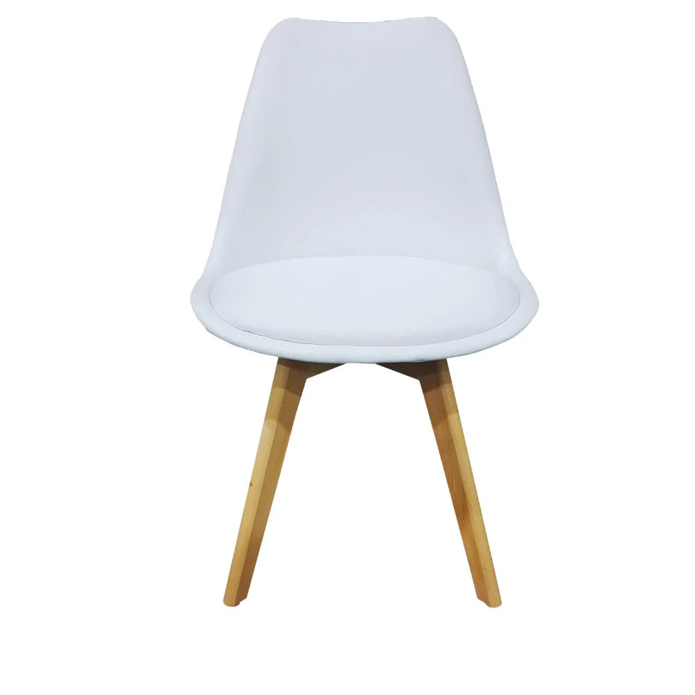 KIT SILLA DERIK, COLOR BLANCO Y CAFE CLARO, CON ESPALDAR Y PATAS EN MADERA X2 - Image 3