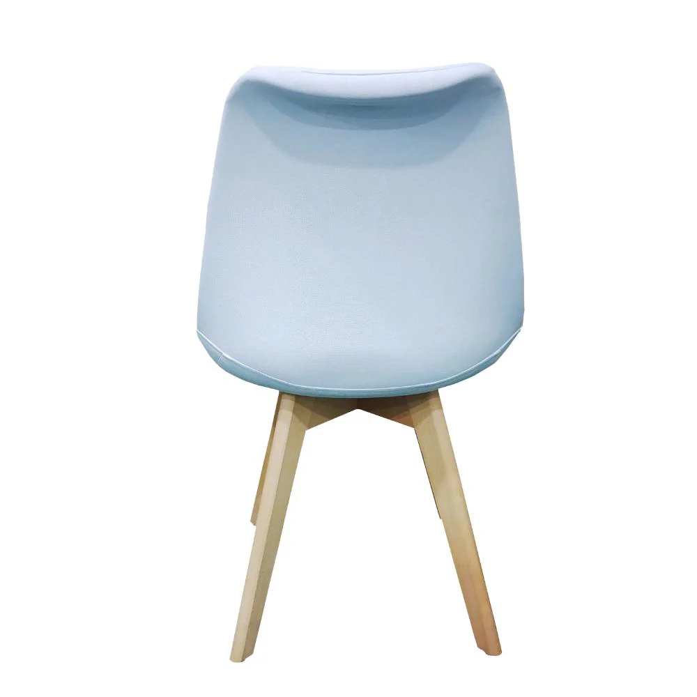 KIT SILLA DERIK, COLOR BLANCO Y CAFE CLARO, CON ESPALDAR Y PATAS EN MADERA X2 - Image 4