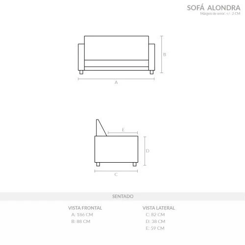 SOFA ALONDRA 2 PUESTOS ANTIFLUIDOS - Image 7