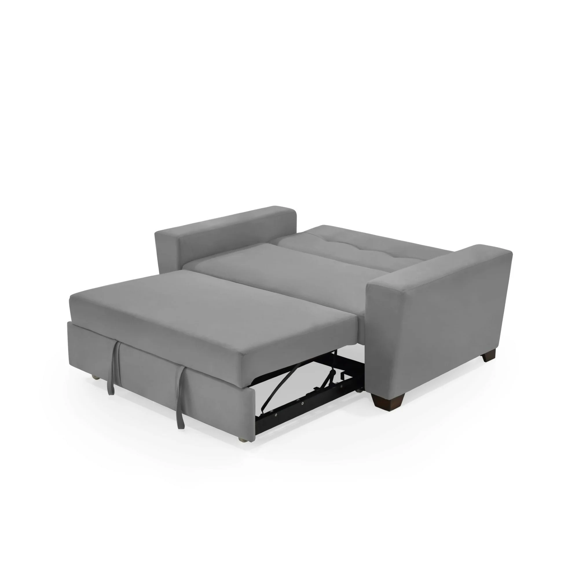 SOFA CAMA 2 PUESTOS HAMBURGO 160X87X86 TELA GRIS - Image 3