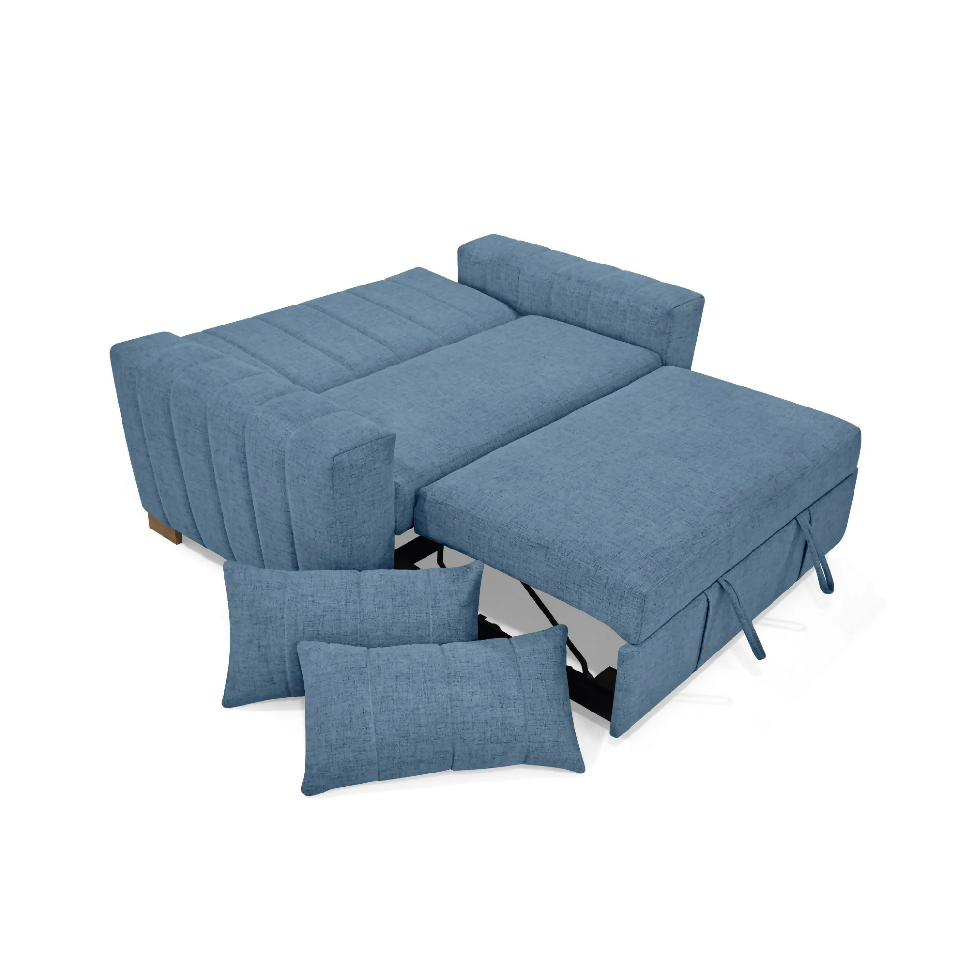 SOFA CAMA 2 PUESTOS HANNOVER 160X89X85 TELA INDIGO - Image 3