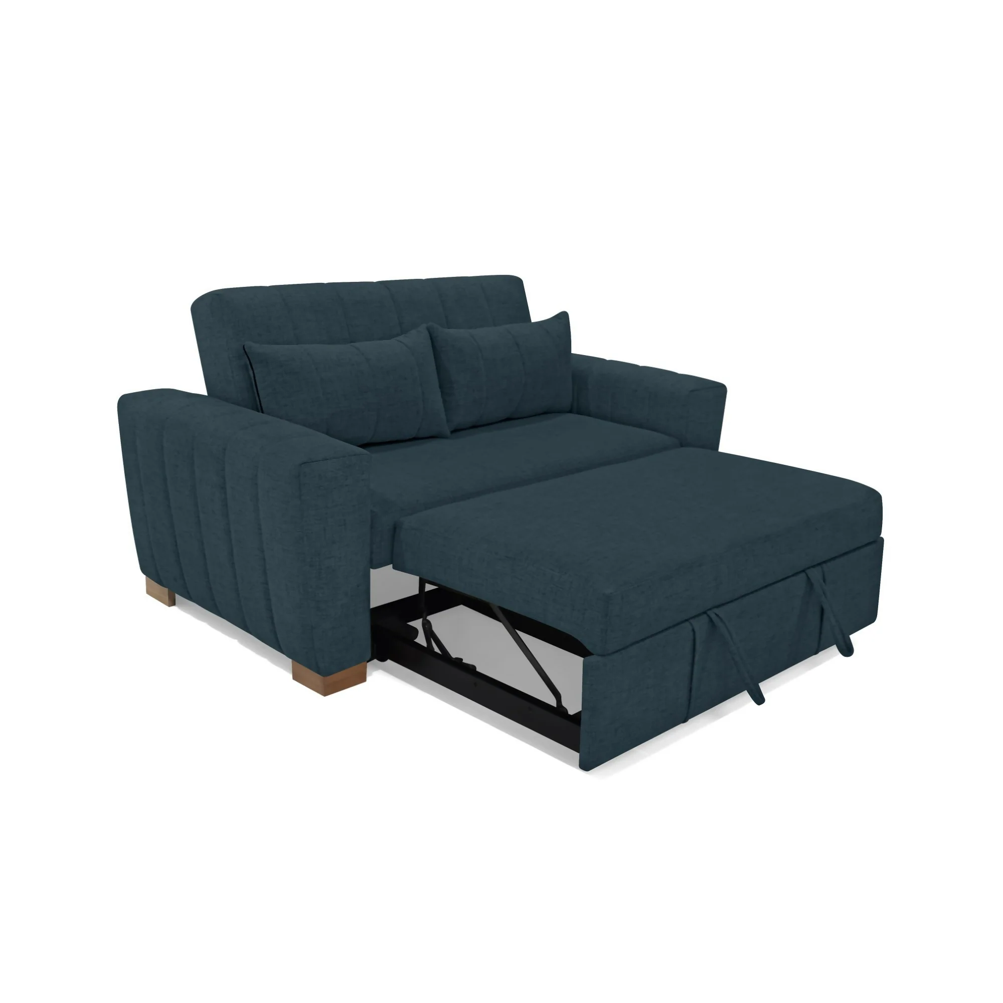SOFA CAMA 2 PUESTOS HANNOVER 160X89X85 TELA PLOMO - Image 2