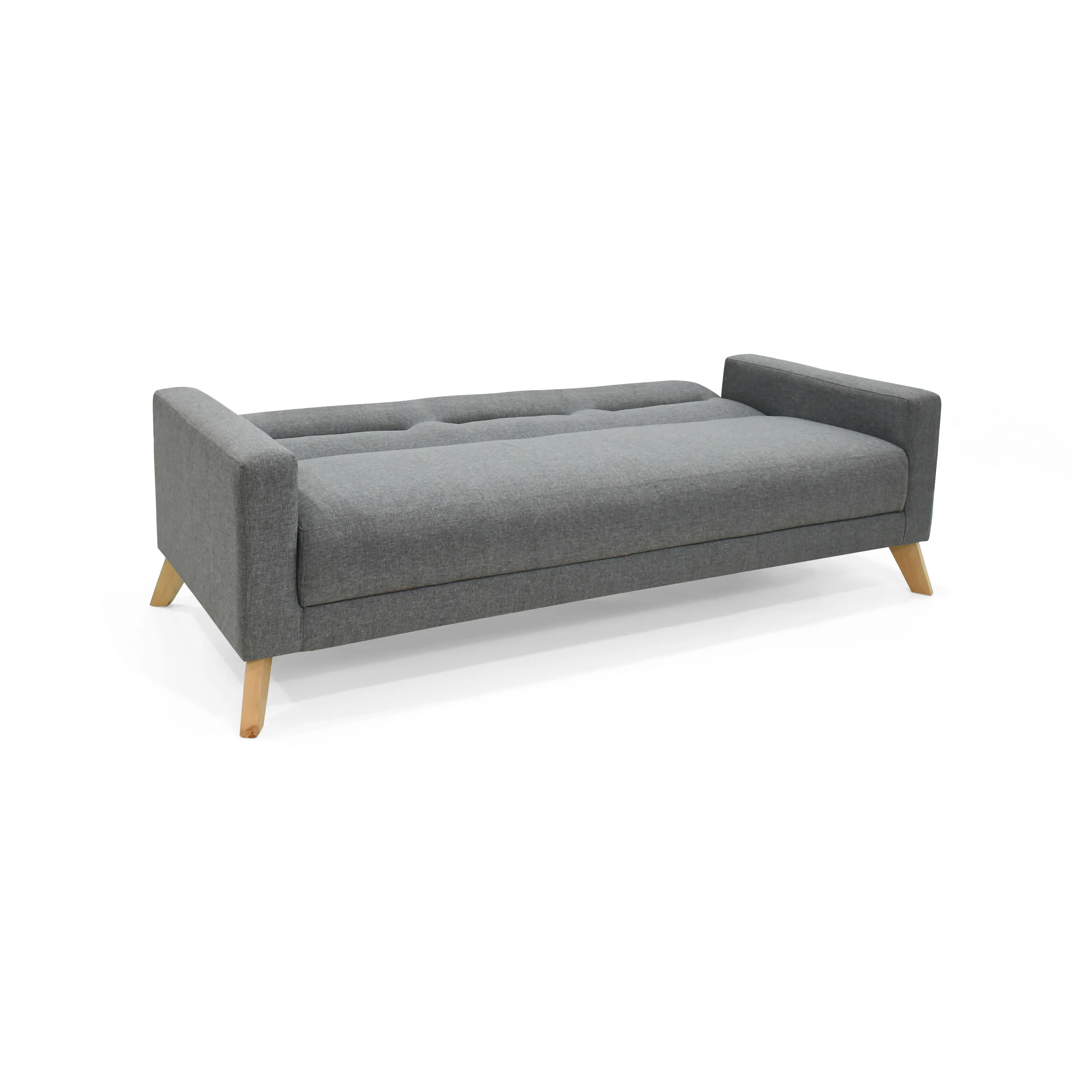 SOFA CAMA 3 POSICIONES SION 206X90X82 TELA GRIS - Image 3