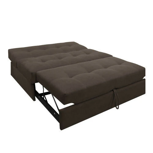 SOFA CAMA ANGELA 2 PUESTOS TELA CAFÉ - Image 2